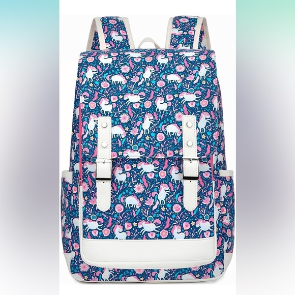 Laptop Backpack Canvas Bag Daypack Satchel unicors - Picture 1 of 12